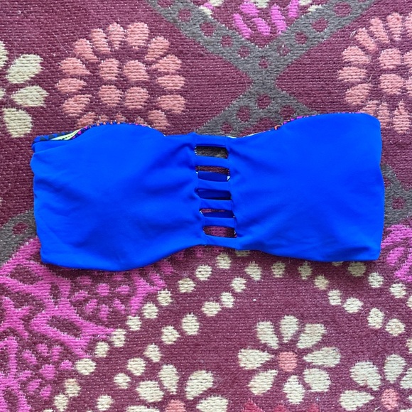 Reversible Bandeau Swim Top- Bohemian Print - Picture 2 of 6